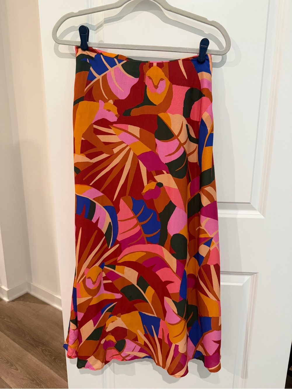 Anthropologie Tropical Print Midi Skirt